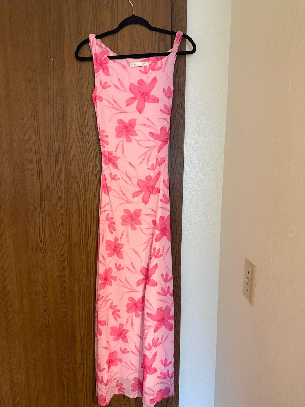 Altar'd State Pink Floral Slim Slip Maxi
